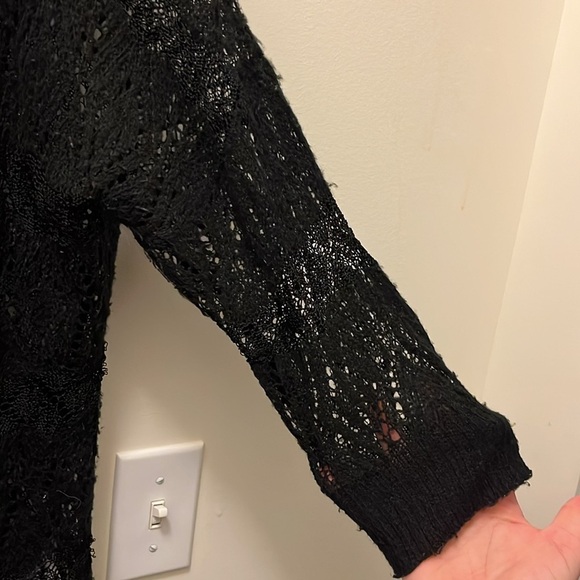 Maurice’s black crochet cardigan Size Medium - Picture 5 of 7